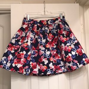 Express Floral Skirt